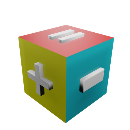 Math cube  3D Icon