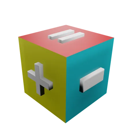 Math cube  3D Icon