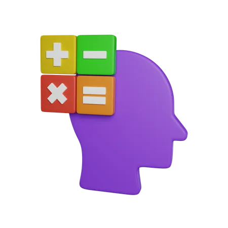 Math Thinking  3D Icon