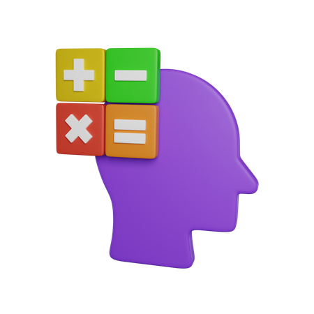 Math Thinking  3D Icon