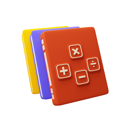 Mathematic books  3D Icon