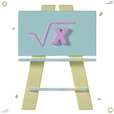 Mathematical Board 3D Icon