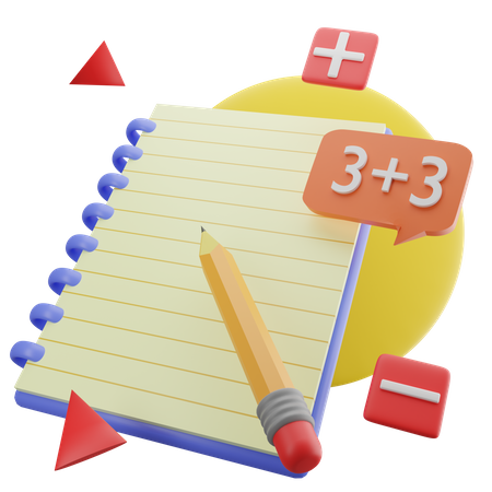 Mathematical Learning  3D Icon