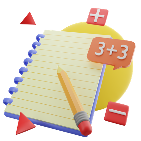 Mathematical Learning 3D Icon