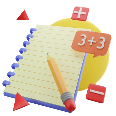 Mathematical Learning 3D Icon