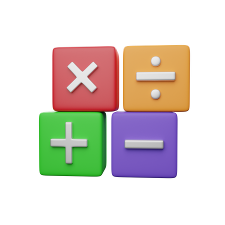 Mathematical symbols 3D Icon