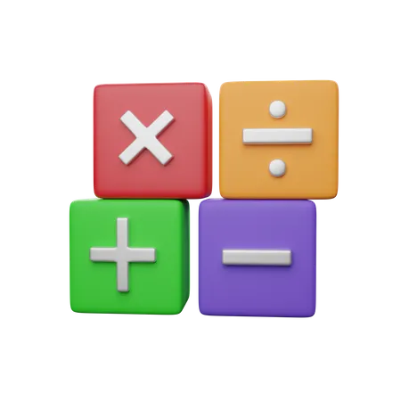 Mathematical symbols 3D Icon