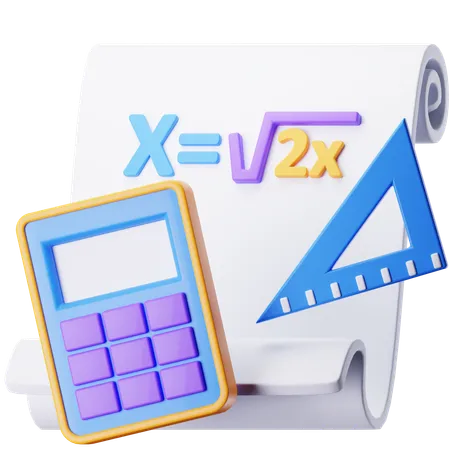 Mathematics 3 D Illustration 3D Icon