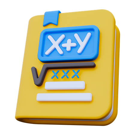 Mathematics Book  3D Icon