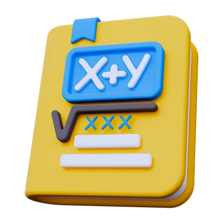 Mathematics Book  3D Icon