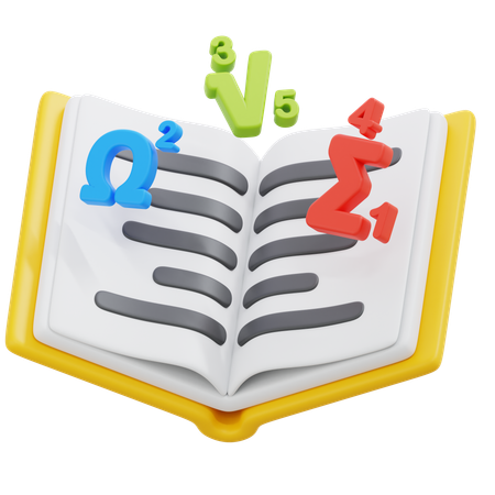 Mathematics Book  3D Icon