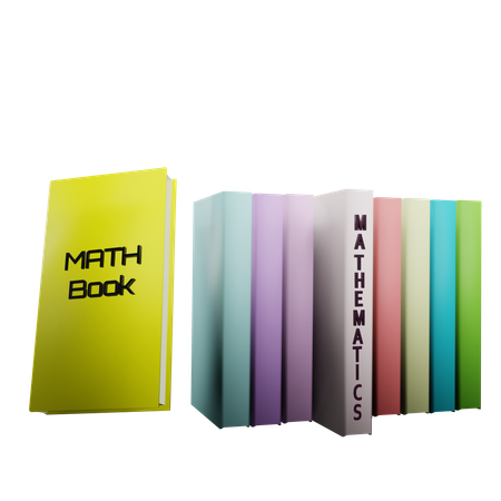 Mathematics books 3D Icon