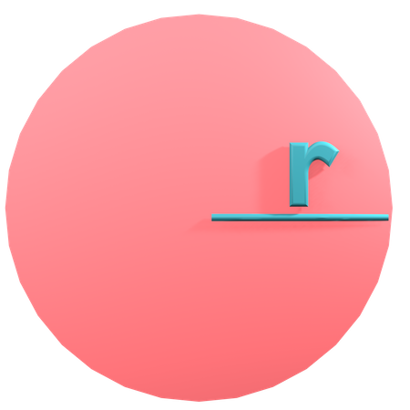 Mathematics Circle  3D Icon