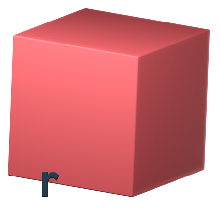 Mathematics Cube  3D Icon