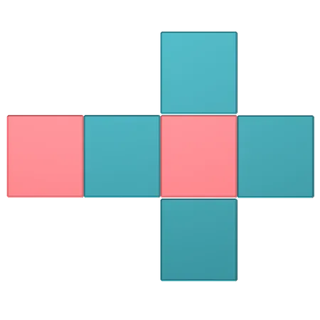 Mathematics Cube Grid  3D Icon