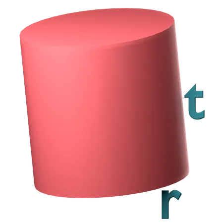 Mathematics Cylinder  3D Icon