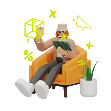 Mathematics Education  3D Icon