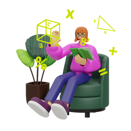 Mathematics Education  3D Icon