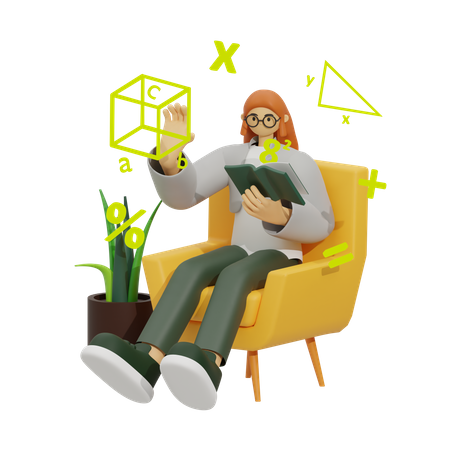 Mathematics Education  3D Illustration