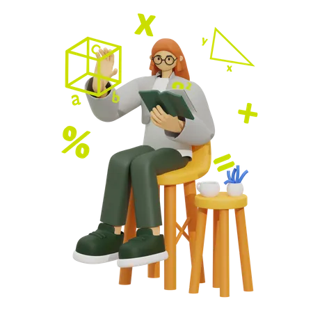 Mathematics Learning Experience 3D Illustration
