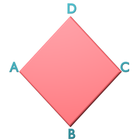 Mathematics Rhomb  3D Icon