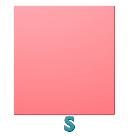 Mathematics Square  3D Icon
