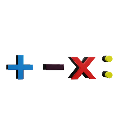 Mathematics symbol 3D Icon
