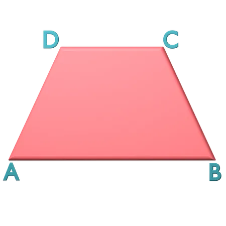 Mathematics Trapezoid  3D Icon