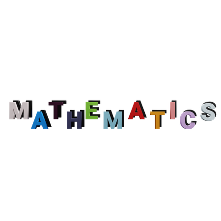 Mathematics word  3D Icon
