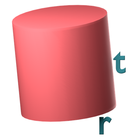 Mathematik Zylinder  3D Icon