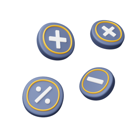 Mathematische Symbole  3D Icon