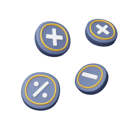 Mathematische Symbole  3D Icon