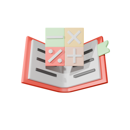 Maths Book  3D Icon