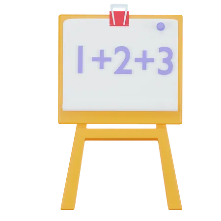 Whiteboard Maths 3 D Icon 3D Icon