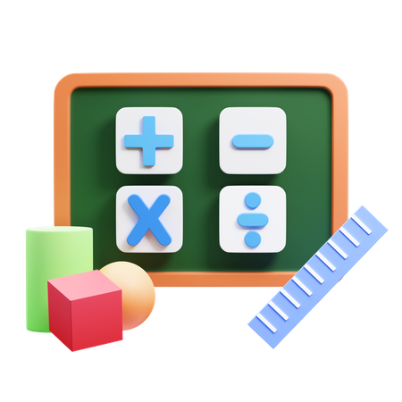 Maths Class  3D Icon