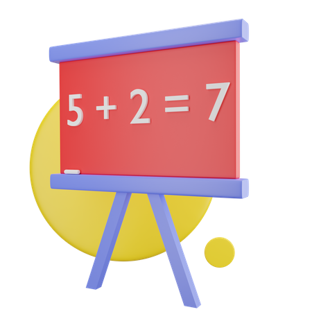 Maths Class Board  3D Icon