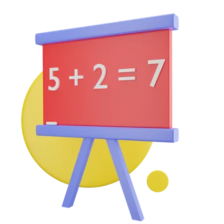 Maths Class Board  3D Icon