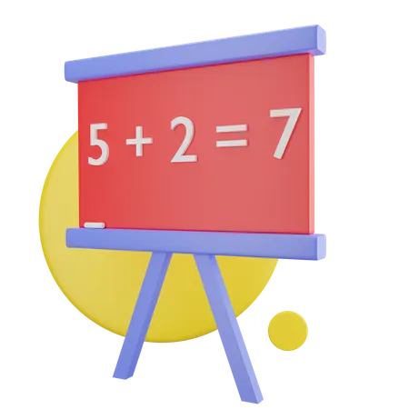 Maths Class Board 3D Icon