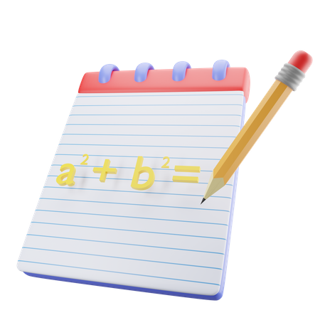 Maths Notebook  3D Icon