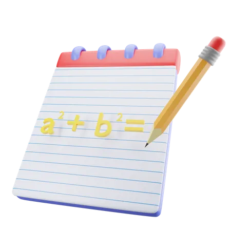 Maths Notebook  3D Icon