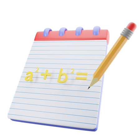 Maths Notebook  3D Icon