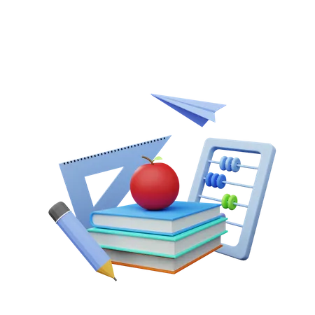 Maths study  3D Illustration