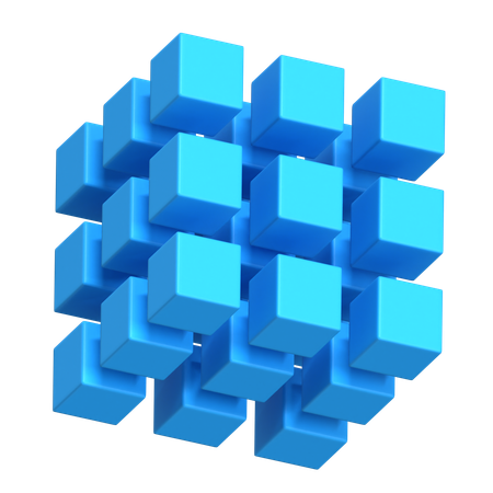 Matriz de cubos  3D Icon
