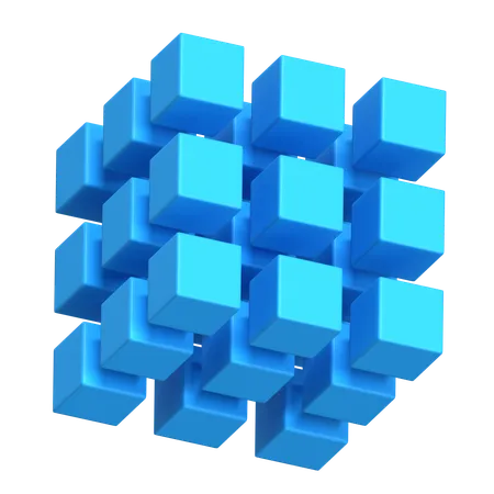 Matriz de cubos  3D Icon