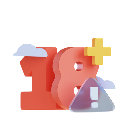 성인용 콘텐츠  3D Icon
