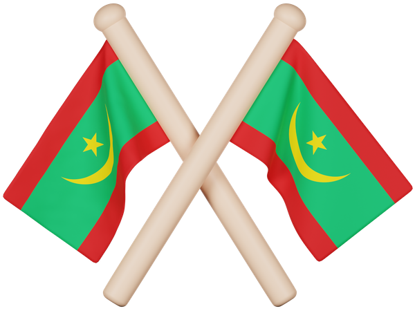 Mauretanien flagge  3D Icon
