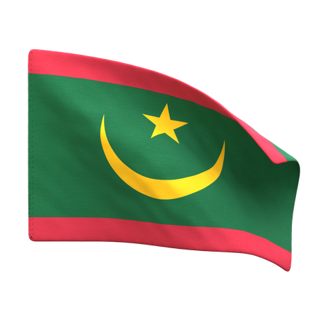 Mauritania Flag  3D Icon