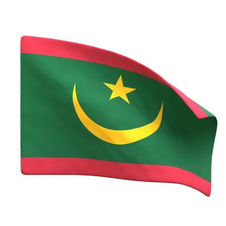 Mauritania Flag  3D Icon