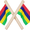 mauritius flag 3d logos