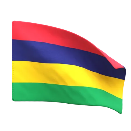 Mauritius Flag 3D Icon